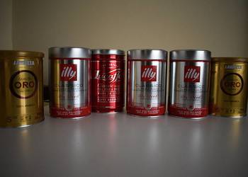 Metalowe puszki po kawach illy , Lavazza , Lucaffe, solidne , zamykane
