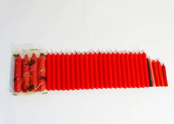 Zestaw czerwonych świec – dekoracyjne, nowe 31 szt.