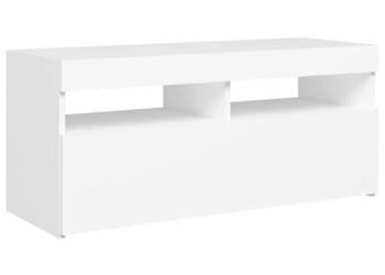 Szafka pod TV z oświetleniem LED biała 90x35x40 cm WM-804382