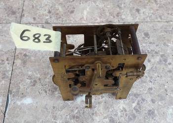 683 Mechanizm starego zegara ściennego Junghans uszkodzony na części