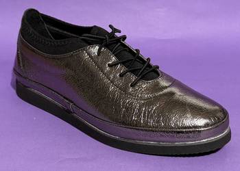 Skórzane damskie srebrne półbuty SERGIO BARDI rozmiar 37