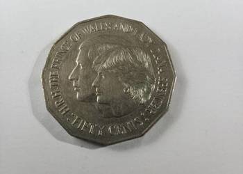 Okolicznościowe Karol i Diana Spencer 50 centów Australia 1981r