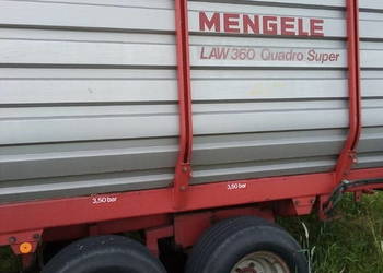 Przyczepa samozbierająca Mengele. LAW 360 Quatro Super