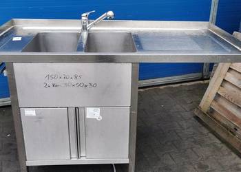 Zlew 2 komorowy 150x70x85 komory 30x50x30