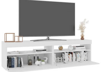 Szafki pod TV z oświetleniem LED 2 szt. białe 75x35x40 cm WM-804392