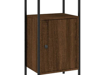 Szafka nocna brązowy dąb 41x31x80 cm materiał drewnopochodny WM-825931