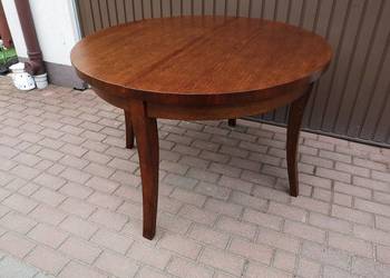 Stół Art-Deco Okrągły Zgrabny Stary Antyk Rozkładany Po Renowacji Okazja.
