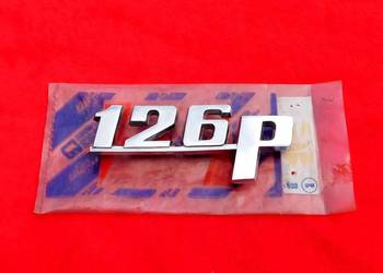 Nowy znaczek emblemat napis 126p maluch Fiat 126 METAL CHROM oryginał