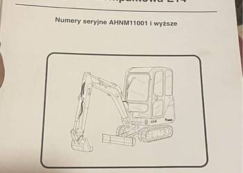 Instrukcja obsługi koparka kompaktowa bobcat E14