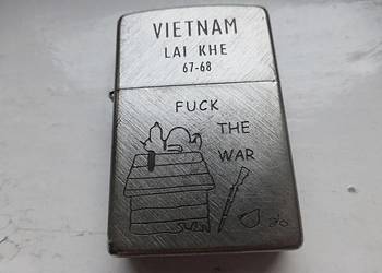 Zippo Zapalniczka Snoopy Grawer Custom F*** The War Wietnam Korea US Army
