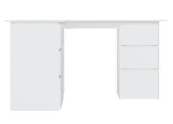 vidaXL Biurko narożne, białe(SKU:801089)