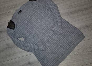 Sweter damski popielaty ćwieki rozm 38/M