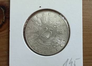 Moneta Austria 25 szylingów Ag 1958 r. (II)