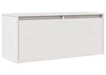 Szafka ścienna biała 80x30x35 cm lite drewno sosnowe WM-813457