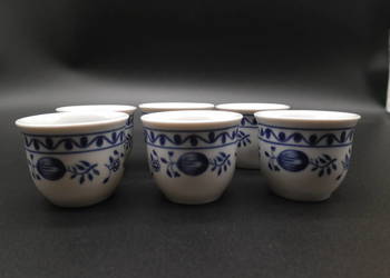 Kieliszki do jajek, wzór cebulowy, porcelanowe TRIPTIS 6 szt.