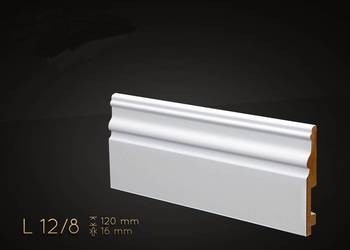 Listwa przypodłogowa MDF L12/8 - lakierowana na biało
