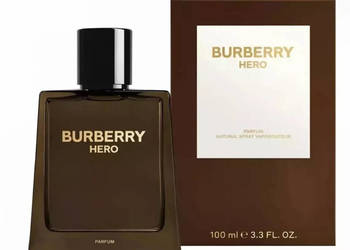 Burberry Hero Parfum 100ml 3.3oz, Spray, Perfumy męskie, Nowe i zapieczętow