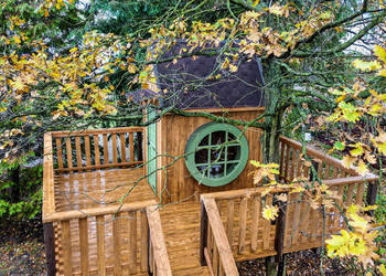 Drewniany Domek na drzewie DND19! dla dzieci! plac zabaw