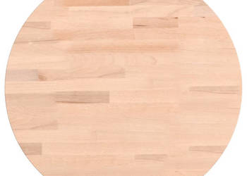 Blat do stolika Ø40x4 cm okrągły lite drewno bukowe WM-355921
