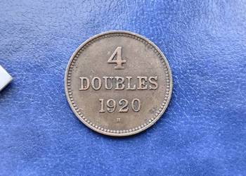 Stare monety 4 doubles 1920 Guernsey