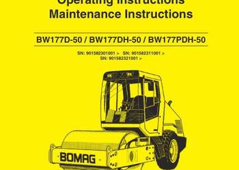 BOMAG BW177D BW177DH BW177PDH instrukcja DTR PL