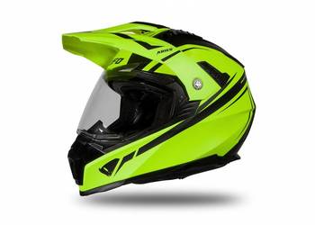 UFO KASK DUAL ARIES ENDURO Z SZYBĄ I BLENDĄ ŻÓŁTY M/L/XL