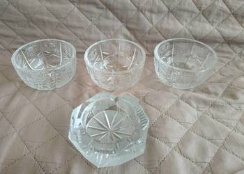 Miseczki kryształy PRL popielniczka gratis Miseczki kryształy PRL popielniczka gratis