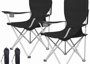 AMHANCIBLE Zestaw składanych krzeseł kempingowych 90