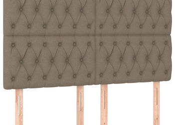Zagłówki do łóżka 4 szt. taupe 72x7x78/88 cm tkanina WM-3116670