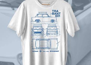 Koszulka Trabant 601 blue print