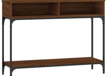 Stolik konsolowy brązowy dąb 100x305x75 cm WM-833392