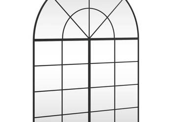 Lustro ścienne czarne 100x130 cm zakończone łukiem żelazo WM-3200613