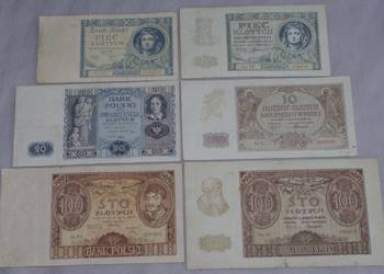 Zestaw banknotów polskich - 6szt.