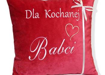 Poduszka Prezent na Dzień BABCI i dla DZIADKA z napisem HAFT