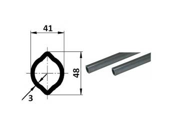 Rura 1m, profil cytrynka 41x48, G4, W2300 00821-1