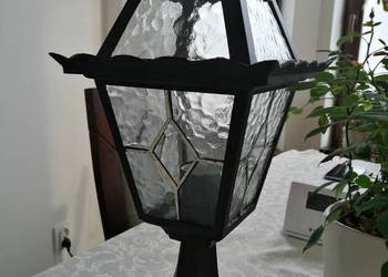 Lampy ogrodowe aluminiowe z witrażem szklanym NOWE