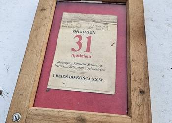 Kartka z Kalendarza 31 Grudnia 2000r 1 dzień do Końca XX W Oryginał Rarytas