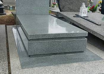 Nagrobek pojedynczy ziemny kuru grey z posadzką nr.924