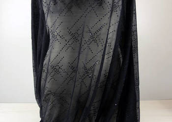 Tiul ozdobny, siatka z koralikami - na sukienki, bluzki - wyprzedaż tkanin