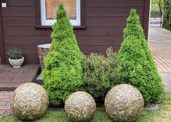 NR.22 Kule z kamienia naturalnego szare hit kora kula ogród