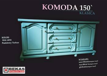 NOWA Stylowa Komoda Kolor Pastelowy TURKUS PRODUCENT Meble BEKAS