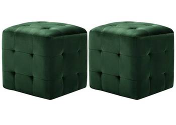 vidaXL Pufy, 2 szt., zielone, 30 x 30 x 30 cm(SKU:2783870