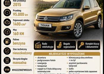 Volkswagen Tiguan Salon Polska 99.000km Bezwypadkowy