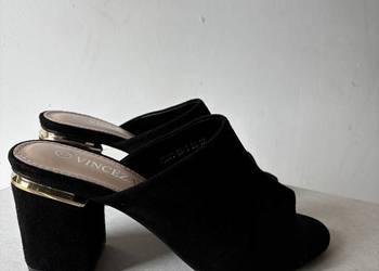 Klapki na słupku obcasie buty vicenza 37