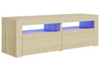 vidaXL Szafka pod TV z oświetleniem LED, dąb sonoma, （SKU:804358）