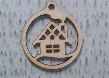 bombka sklejka 10 cm decoupage scrapbooking mod10