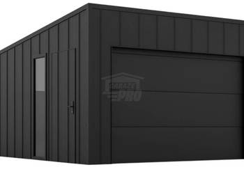 Garaż blaszany 4x6 brama segmentowa okno drzwi dach GP638