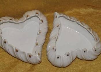 Szkatułki /puzderka porcelanowe w kształcie serca