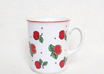 Porcelit Pruszków kubek jabłka owoce