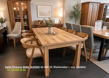Nowy Stół 200cm Dębowy KUBA, Rozkładany , WYPRZEDAŻ -50% Producent OLESNO